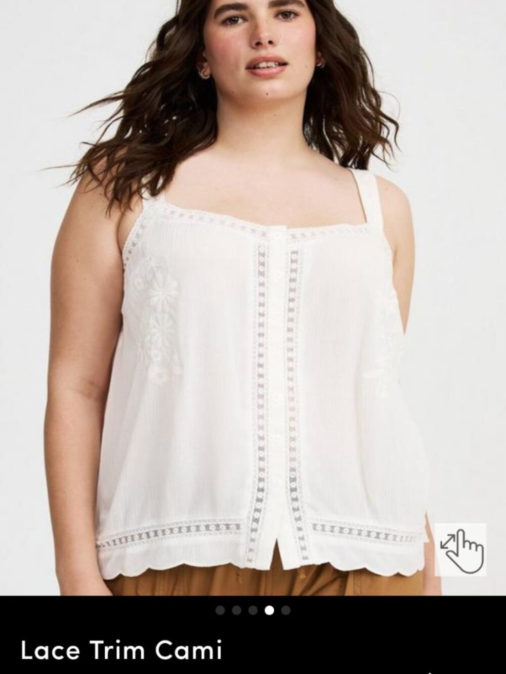 Lace trim cami